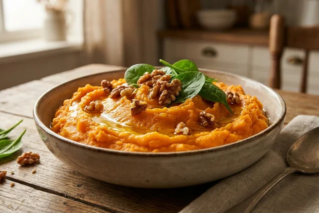 zoete aardappel stamppot